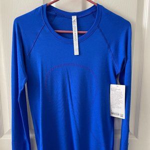 NEW Lululemon Swiftly Tech Long Sleeve 2.0 Cerulean Blue Size 6